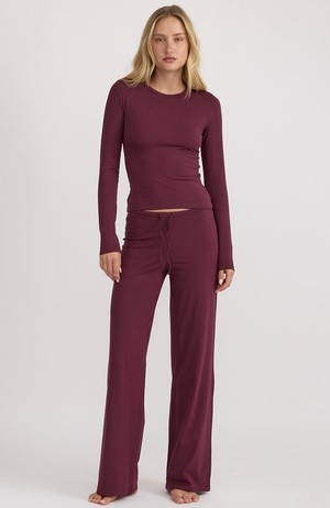 Everyday straight leg broek plum from Sophie Stone