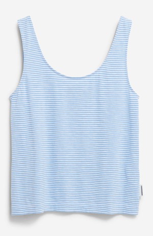 Minaami stripes top silky blue from Sophie Stone