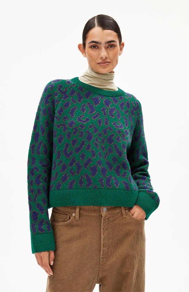 Diliriaa trui leopaa green from Sophie Stone
