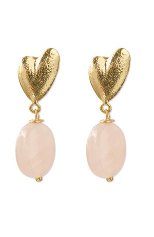 Heavenly oorbellen Rose Quartz from Sophie Stone