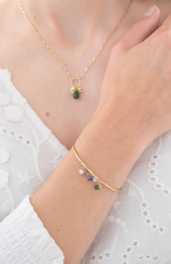 Posy armband Gemstone Mix Gold from Sophie Stone