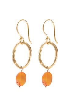 Graceful oorbellen Carnelian Gold via Sophie Stone