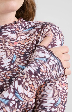Rib jurk lofta butterfly wings from Sophie Stone