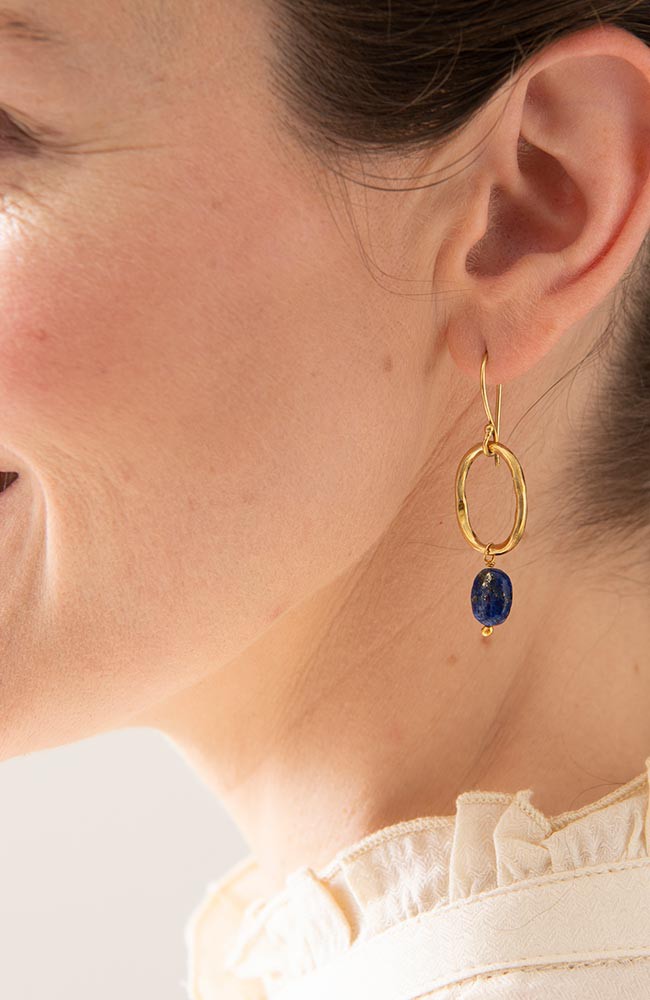 Graceful oorbellen Lapis Lazuli Gold from Sophie Stone