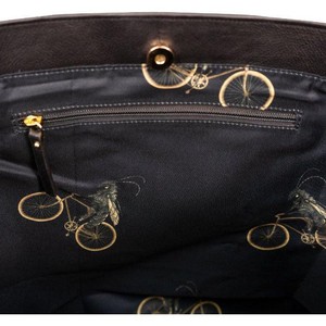 Large Black Calf Hair Leather Tote with Artisanal Straps from Sostter