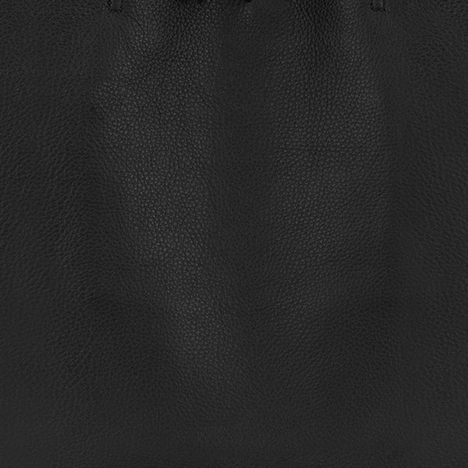 Crescent Black Pebbled Leather Baguette Shoulder Bag from Sostter