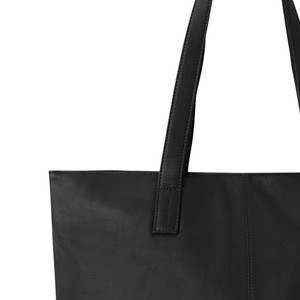 Black Leather Everyday Tote from Sostter