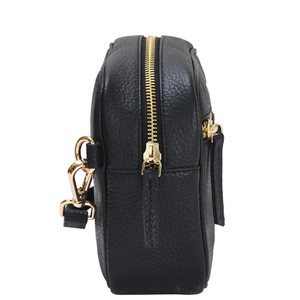 Black Convertible Leather Crossbody Bag from Sostter