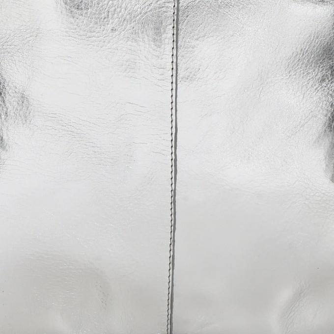Silver Metallic Leather Hobo Shoulder Bag from Sostter