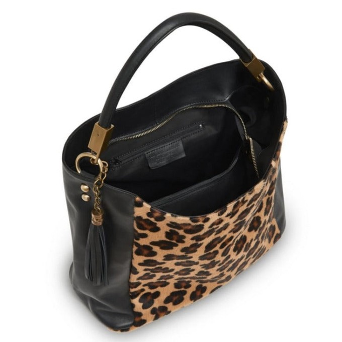 Leopard Print Calf Hair And Leather Grab Bag from Sostter