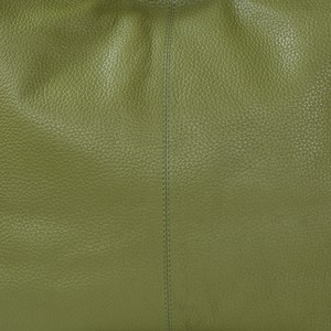 Olive Green Leather Hobo Bag with Hidden Pocket from Sostter