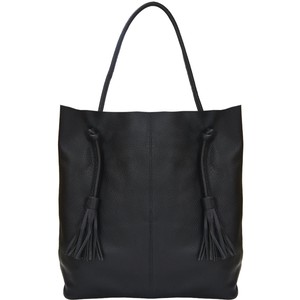 Black Leather Hobo Shoulder Bag - Brix + Bailey from Sostter