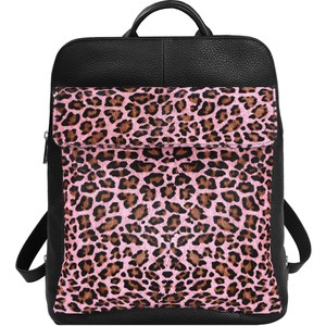 Pink Animal Print Leather Backpack, Ethical & Versatile from Sostter