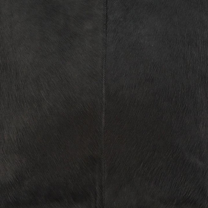 Large Black Calf Hair Leather Tote with Artisanal Straps from Sostter