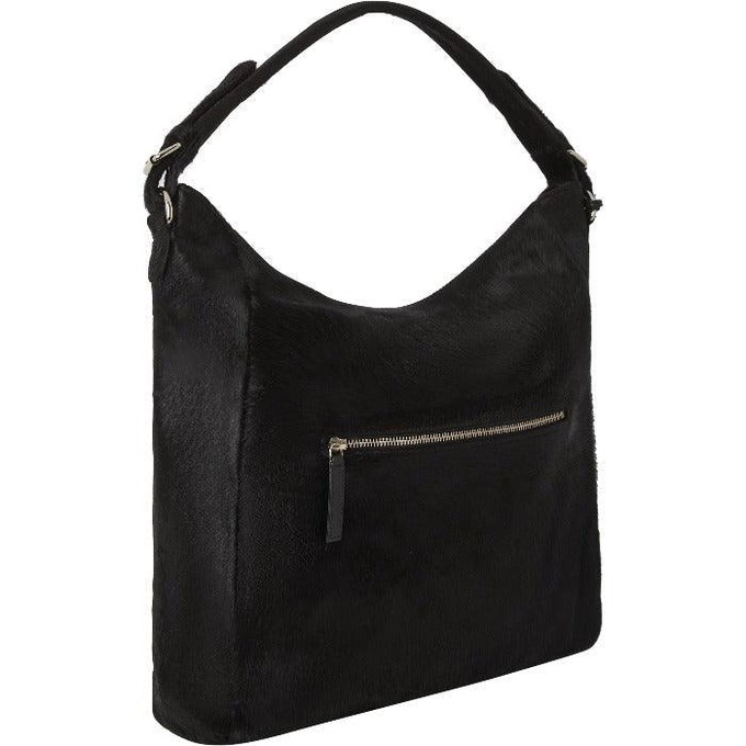 Black Leather Top Handle Grab Bag from Sostter