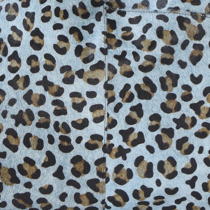 Blue Animal Print Leather Boho Shoulder Bag from Sostter