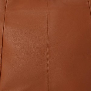 Tan Leather Tote Bag with Front Pocket & Zip Closure from Sostter