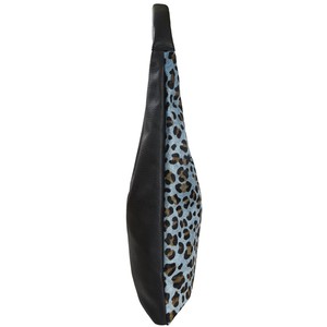 Blue Animal Print Leather Boho Shoulder Bag from Sostter