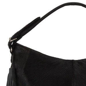 Black Leather Top Handle Grab Bag from Sostter