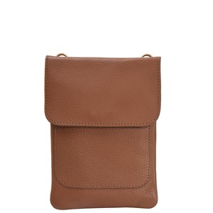 Ethical Tan Leather Crossbody Phone Bag, Adjustable Strap from Sostter