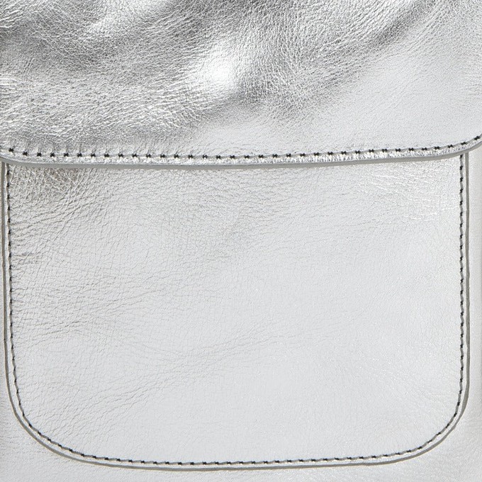 Silver Metallic Crossbody Mini Phone Bag from Sostter