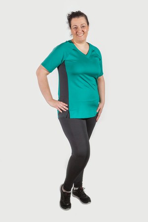 Joy shirt aqua/zwart from Spiffy Active