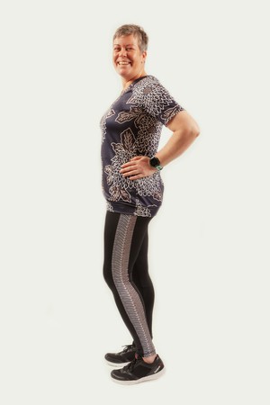 Lucky legging black navy/black waves from Spiffy Active Lucky legging black navy/black waves from Spiffy Active
