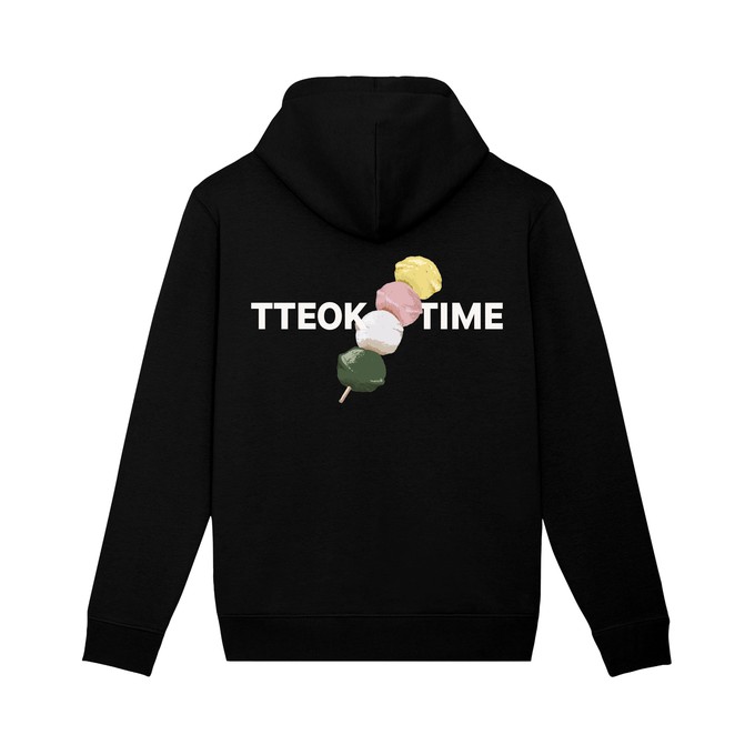 TTEOK TIME BLACK HOODIE from SSEOM BRAND