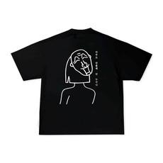 DO NOT HIDE BLACK TEE via SSEOM BRAND