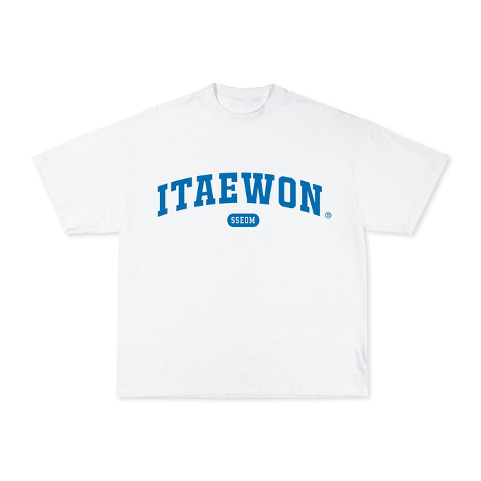 ITAEWON BLUE TEE from SSEOM BRAND