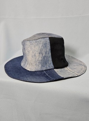 Upcycled denim cowboy hat size L from Stephastique
