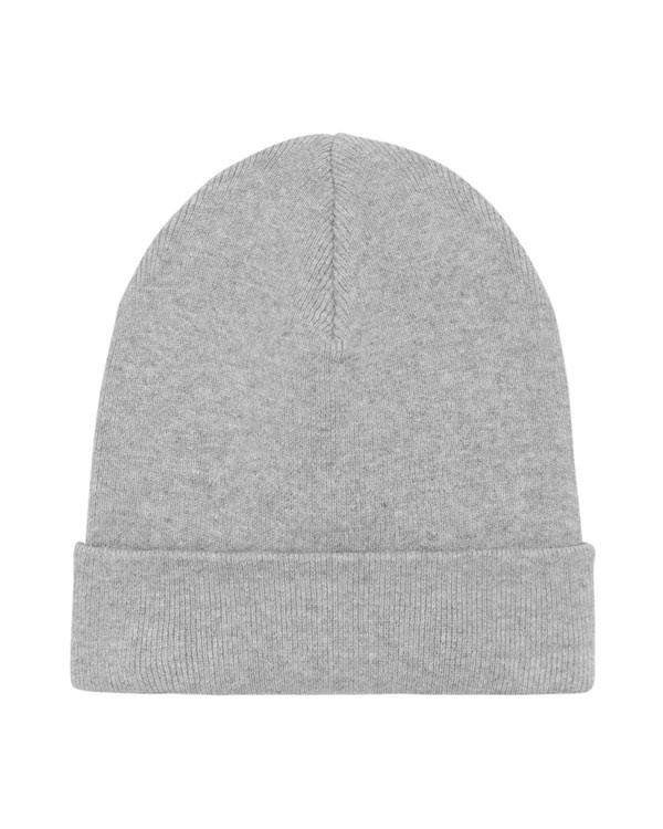 Organic Rib Beanie Heather Grey from Stricters