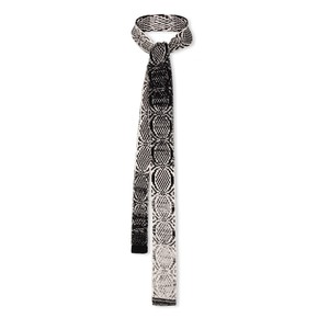 Rock Gradient Graphic Jacquard Knitted Cotton Necktie – Black/Silver Grey from STUDIO MYR