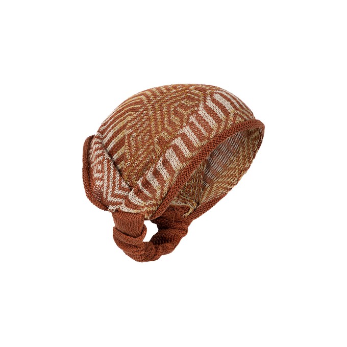 Himba Tribal Jacquard Linen Blend Bandana – Rusty Brown/Neutrals from STUDIO MYR