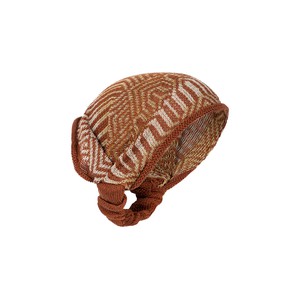 Himba Tribal Jacquard Linen Blend Bandana – Rusty Brown/Neutrals from STUDIO MYR