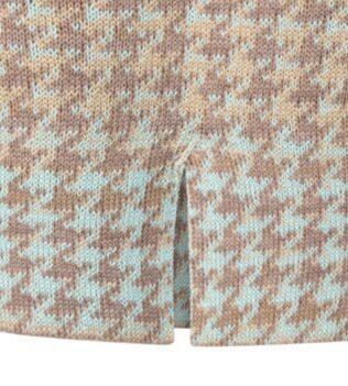 Fair Pied-De-Poule Jacquard Knit Merino Blend Pencil Skirt - Beiges With Blue from STUDIO MYR