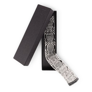 Rock Gradient Graphic Jacquard Knitted Cotton Necktie - Black With Silver Grey from STUDIO MYR