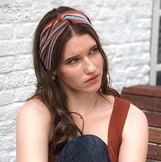 Denîmes Double Multicolour Striped Knit Hairband via STUDIO MYR