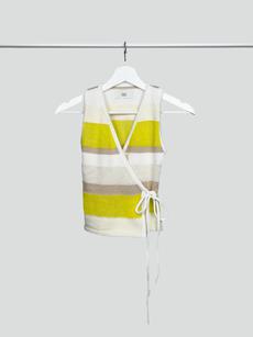 Wrap top - yellow/beige/white - XS/S van Studio Selles