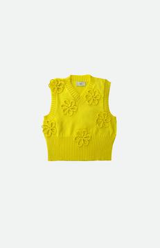Flower vest - cotton yellow M van Studio Selles