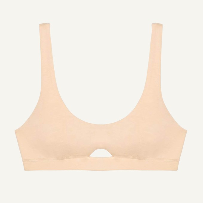 Organic Cotton Keyhole Soft Bra in Wheat from Subset