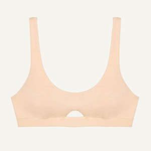 Organic Cotton Keyhole Soft Bra in Wheat from Subset