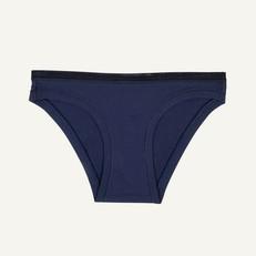 Organic Cotton Low-Rise Bikini in Marine via Subset