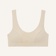 Organic Cotton Scoop Bralette in Wheat via Subset