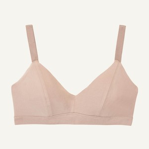 Organic Cotton Triangle Soft Bra in Stone from Subset