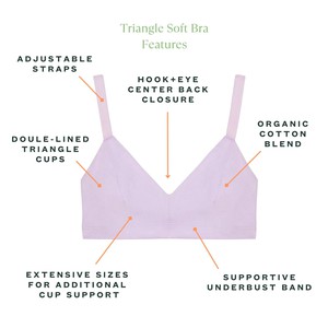 Organic Cotton Triangle Soft Bra in Petal from Subset