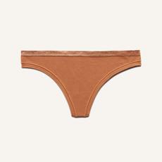Organic Cotton Low-Rise Thong in Spice via Subset