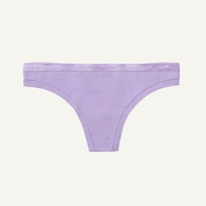 Organic Cotton Low-Rise Thong in Petal from Subset