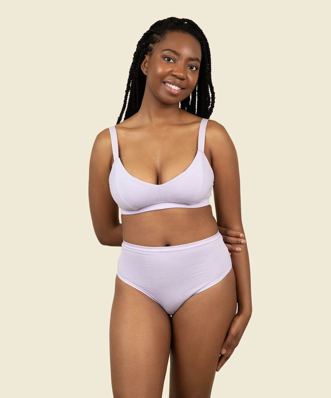 Organic Cotton Triangle Soft Bra in Petal from Subset