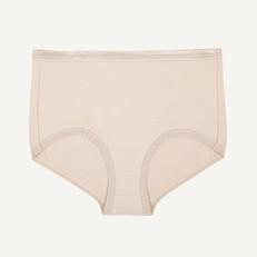 Organic Cotton Mid-Rise Retro Brief in Stone via Subset